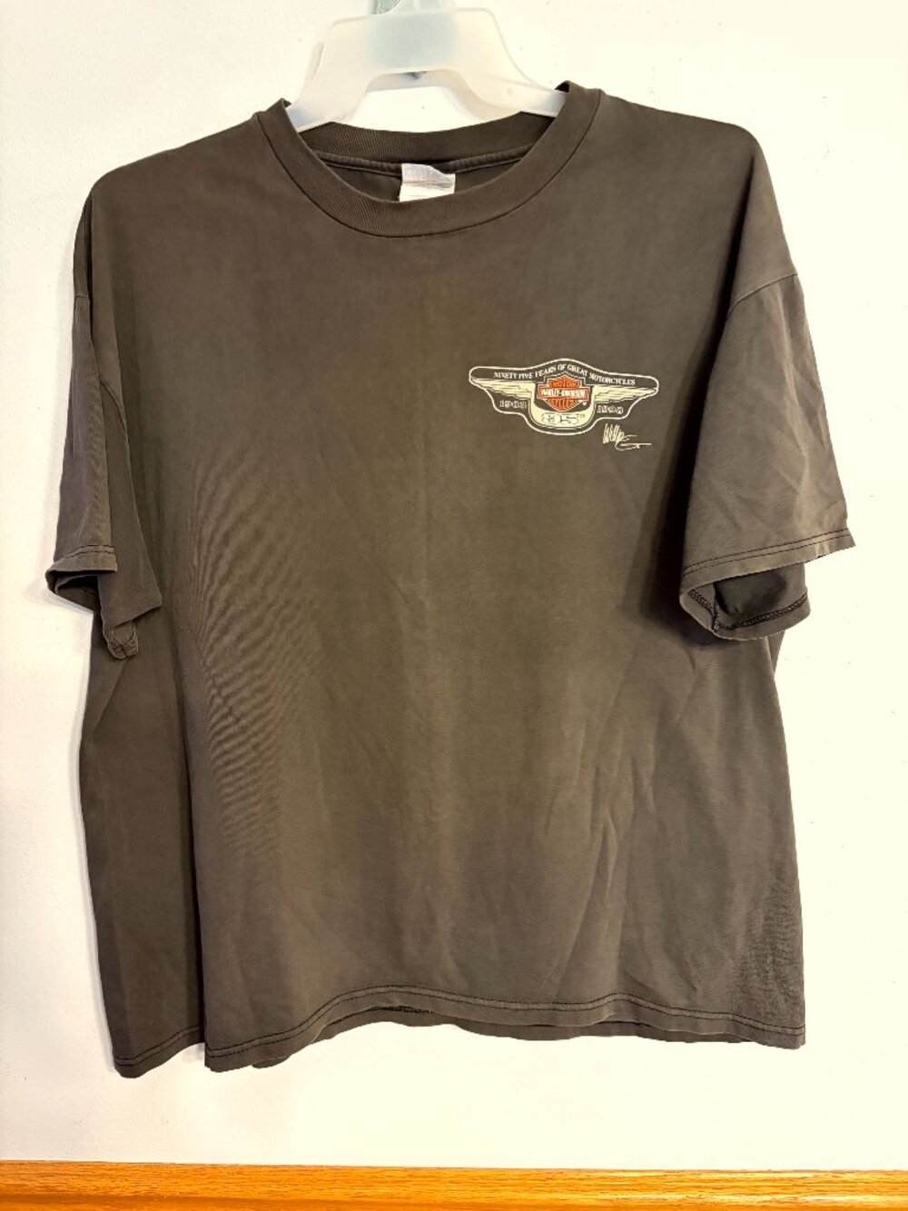 90’s Vintage Harley-Davidson 95th Anniversary Dark grey Short Sleeve T-Shirt XL